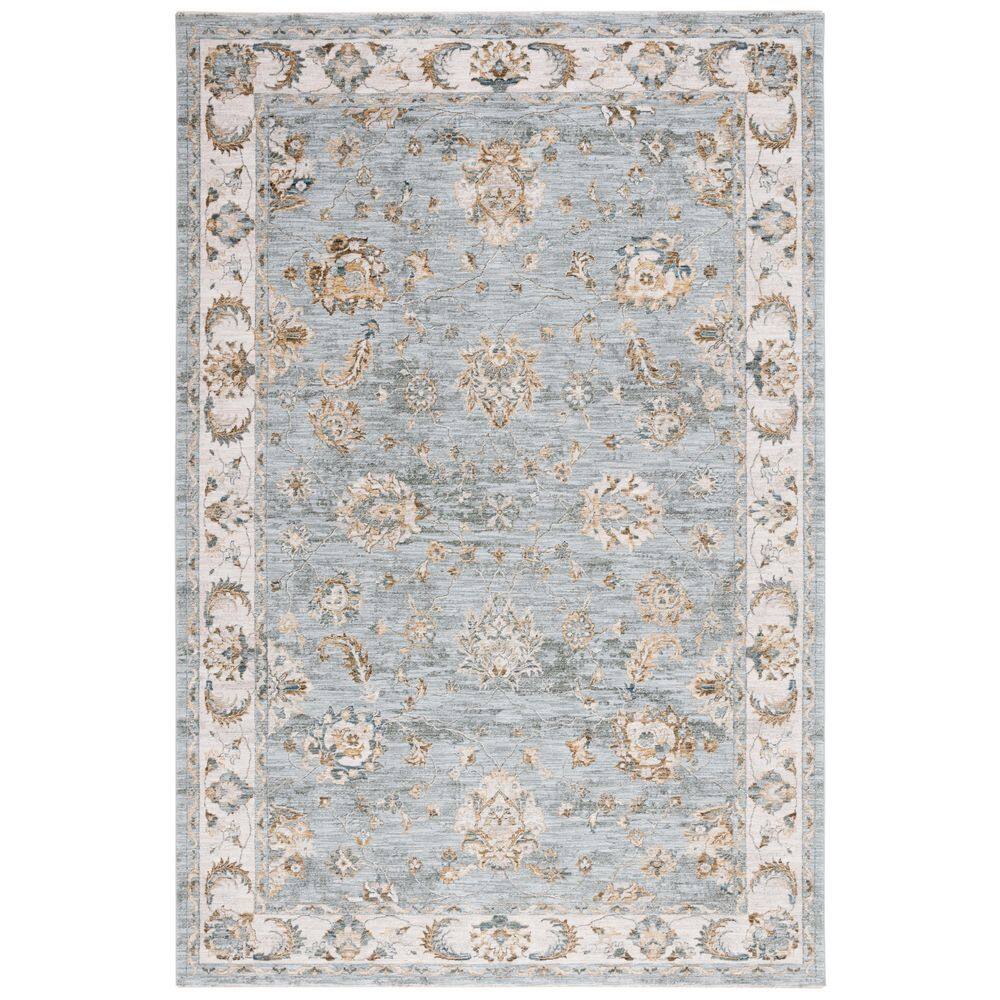 Handmade Blue Wool and Synthetic 8' x 10' Area Rug