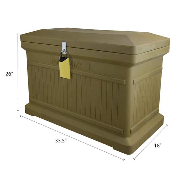 OAK ParcelWirx Delivery Box Horizontal with smart lock Premium OAK ParcelWirx Delivery Box Horizontal with smart lock Premium
