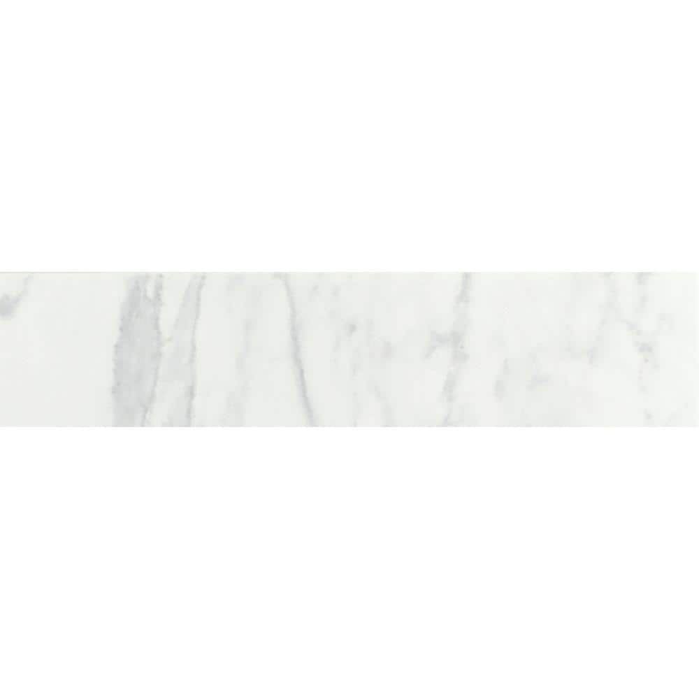 Marissa Carrara 3 in. x 10 in. Ceramic Bullnose Wall Tile (0.208 sq. ft./ p