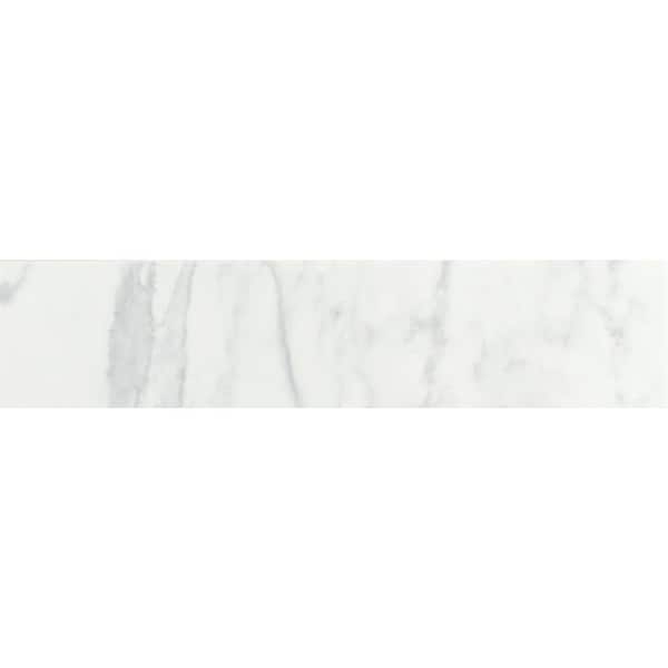 Daltile Marissa Carrara 3 in. x 10 in. Ceramic Bullnose Wall Tile (0.208 sq. ft./ piece)