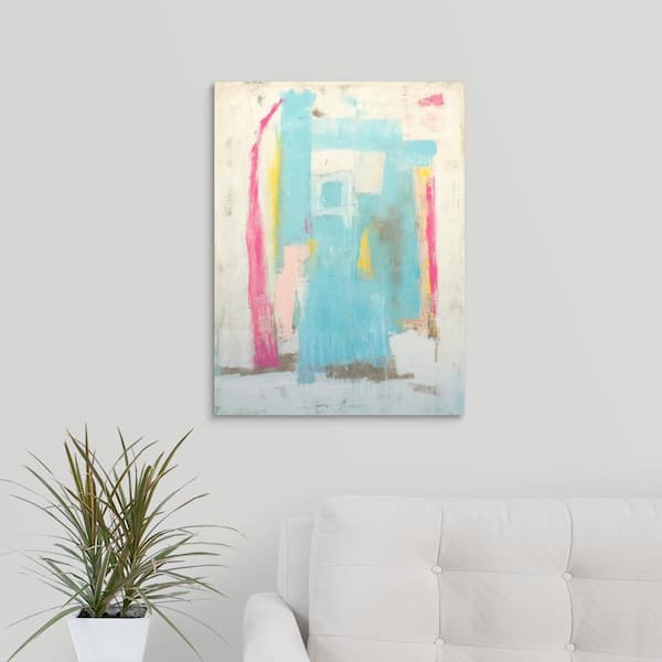 Kate and Laurel Sylvie Under The Sea Framed Canvas Wall Art by Rachel Lee, 18x24 Gray, Colorful Abstract Home Decor - 2