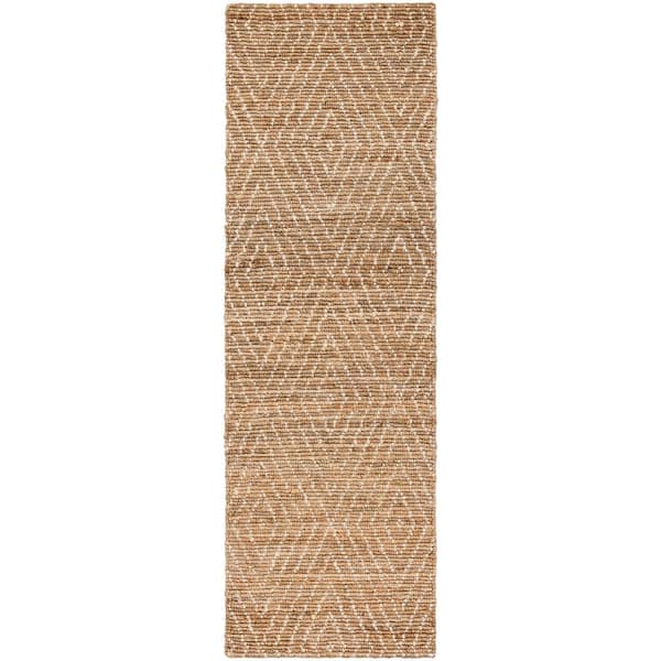 SAFAVIEH Bohemian Natural/Ivory 3 ft. x 8 ft. Geometric Runner Rug