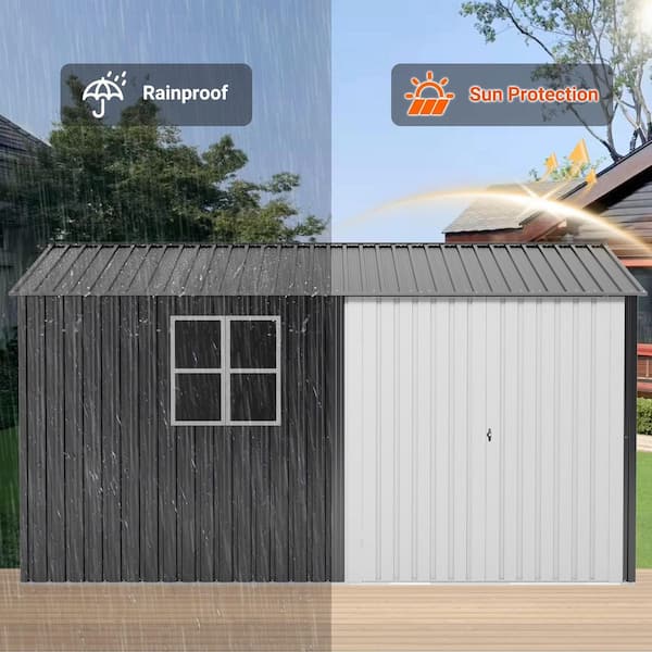 AirWire 12 ft. W x 10 ft. D Metal Outdoor Storage Shed with Vents
