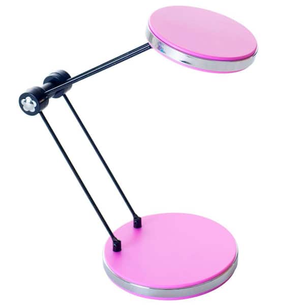 Lavish Home 12.5 in. Pink LED Foldable Desk Lamp