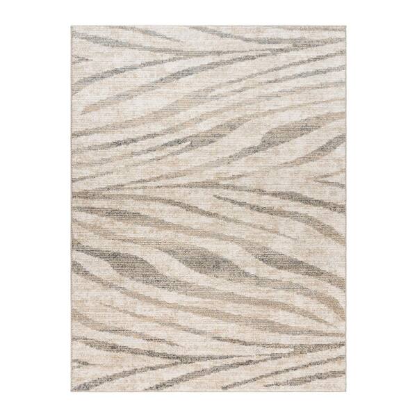 Gertmenian Winsor Harar Gray/Cream 9 ft. x 13 ft. Striped Indoor Area Rug