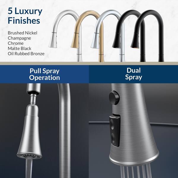 Classic Series Single-Handle Pull-Down Sprayer Kitchen Faucet in Matte Black Classic Series Single-Handle Pull-Down Sprayer Kitchen Faucet in Matte Black