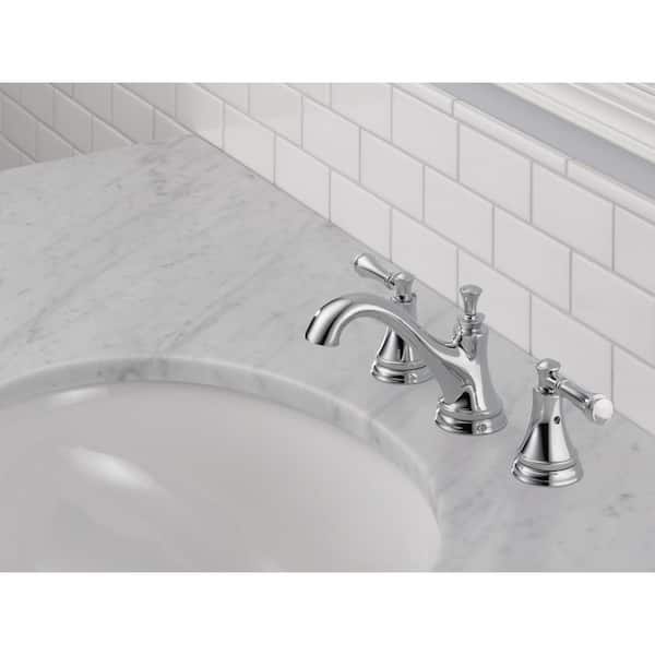 Delta 3567-MPU-DST Ara 8 in Widespread 2-Handle Bathroom Faucet w/ Metal Drain 