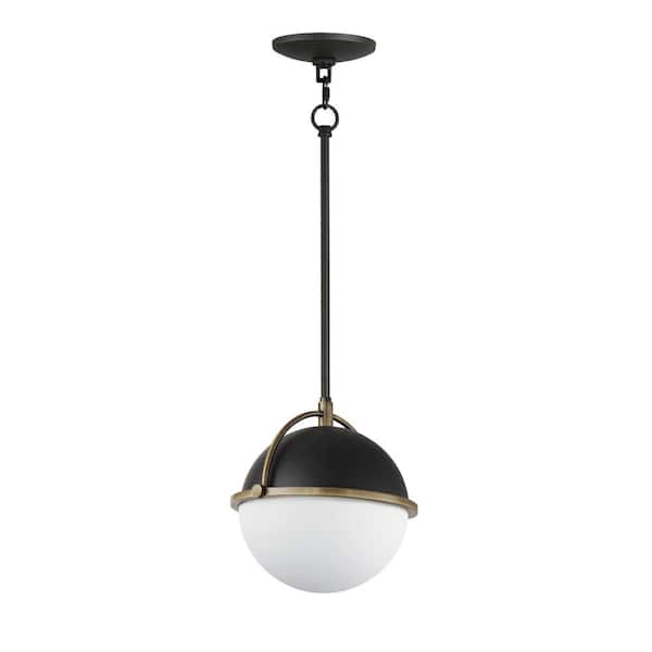Duke 10 in. 1-Light Satin Single Pendant Light