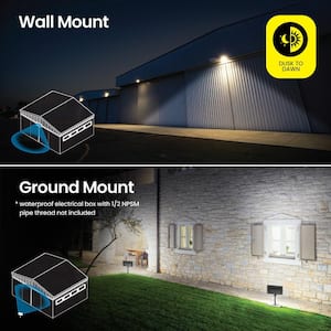 15000 Lumen Select Integrated LED Selectable 5CCT Bronze Dusk to Dawn or Motion Commercial Ground/Wall Flood Light