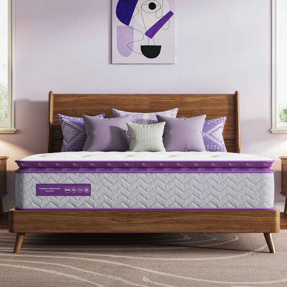 Sersper Dream Queen Size Medium Firm Pillow Top Hybrid Memory Foam 12 in. Mattress