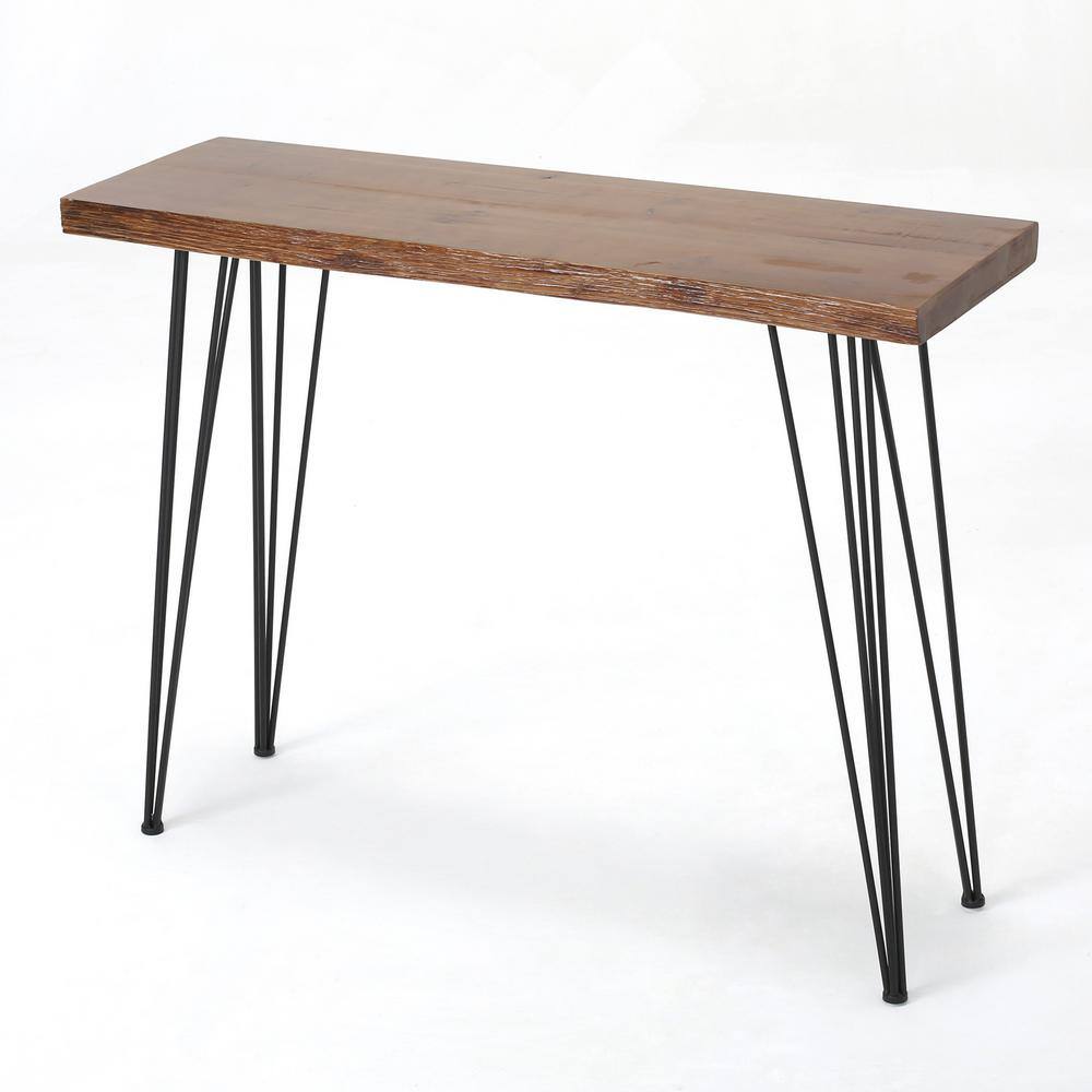 58 in. W x 18.25 in, D x 42 in. H Metal Brown Outdoor Bistro Table