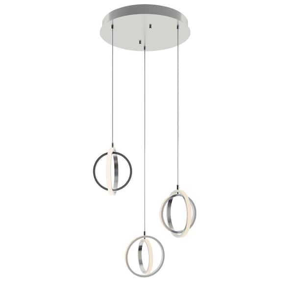 AFX Lock Integrated LED Satin Nickel Pendant