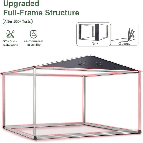NETAJE 10 ft W x 10 ft D Metal Outdoor Storage Shed with Sturdy