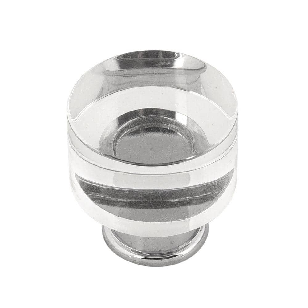 10 Each Crysacrylic with Satin Nickel Finish 1-1//4 Inch Diameter Hickory Hardware P3709-CASN-10B Midway Collection Knob