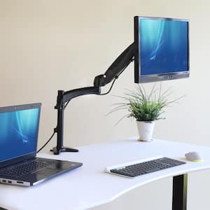 AIRLIFT Black 360 Single Ultra Gas-Spring Adjustable Desk Mount Monitor Arm 13" to 27" and Vesa Compatible