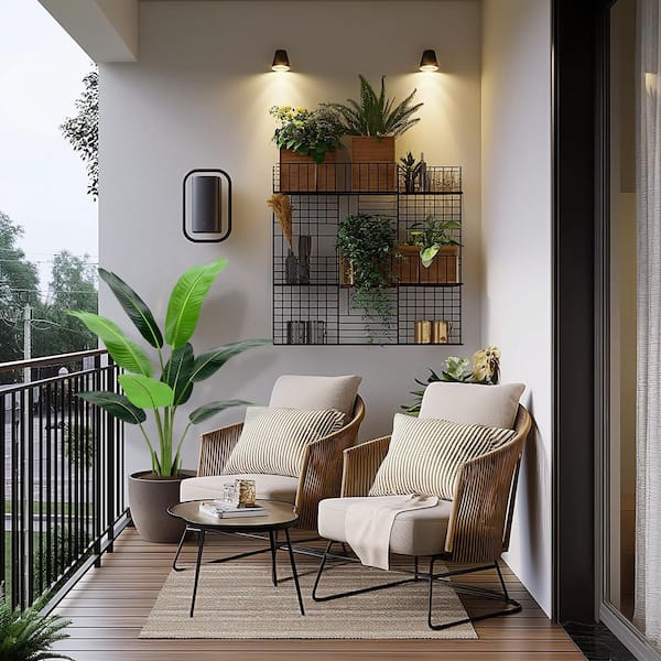 Garvee 4 ft. Artificial Bird of Paradise Plant, 2-Piece Tall Tropical Palm Potted Leaf Patterns Green Tree For Home Decro