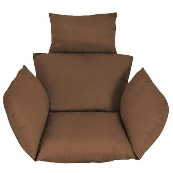 39.37 in. x 45.28 in. Egg Chair Cushion-Thickened Soft Hanging Basket Seat Pad with Removable Headrest for Swing Chairs