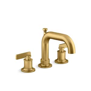 Castia By Studio McGee 2-Handle Deck-Mount Bath Faucet Trim with Diverter in Vibrant Brushed Moderne Brass