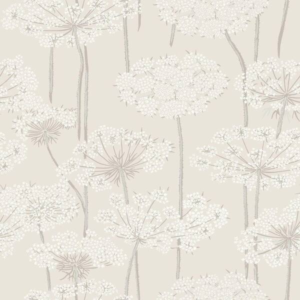 Brewster Beige Dandelion Meadow Aqua Wallpaper Sample WV5478SAM