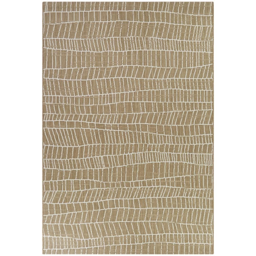 BALTA Siegel Tan 8 ft. x 10 ft. Geometric Indoor/Outdoor Area Rug ...