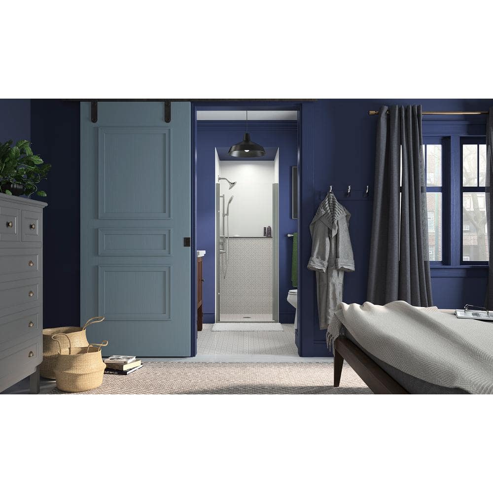 Vibrant Brushed Nickel Wall-Mounted Lever Shower Valve Trim
