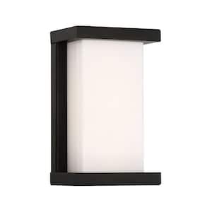 Case 9 in. Black Integrated LED Outdoor Wall Sconce, 3000K