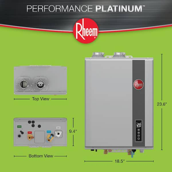 Performance Platinum 9.5 GPM Smart Super High Efficiency Indoor or Outdoor Natural Gas Tankless Water Heater