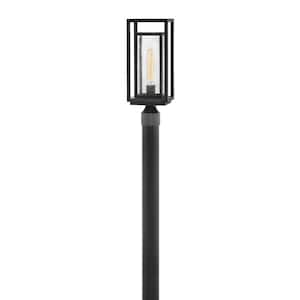 Republic 1-Light Black Plastic Weather Resistant Post Light with No Bulbs Included