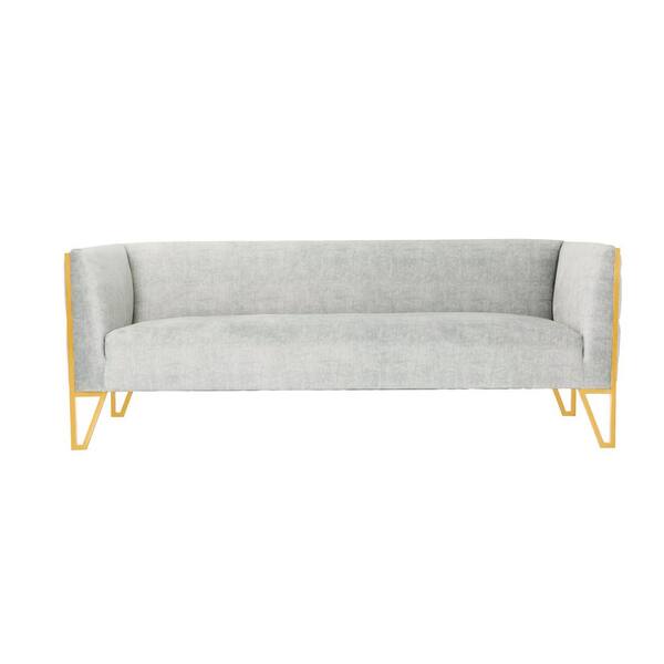 Manhattan Comfort Vector 3-Piece Mid-Century Modern Grey and Gold