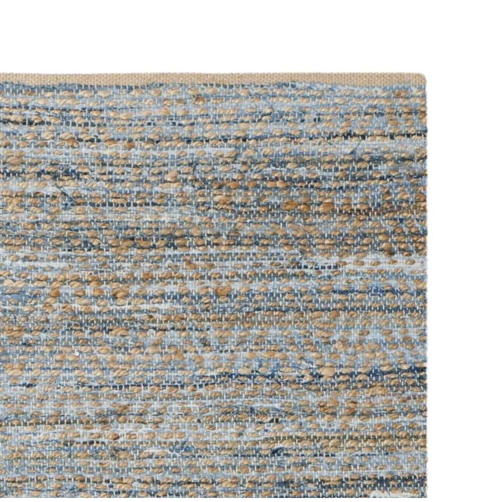 Coastal Breeze Hand-Woven Blue Wool 9' x 12' Area Rug
