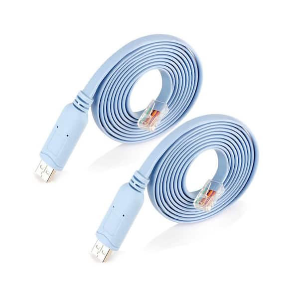 Lukyamzn USB to RJ45 Console Cable Network Adapter 2-Pack for Network Device Configuration and Troubleshooting