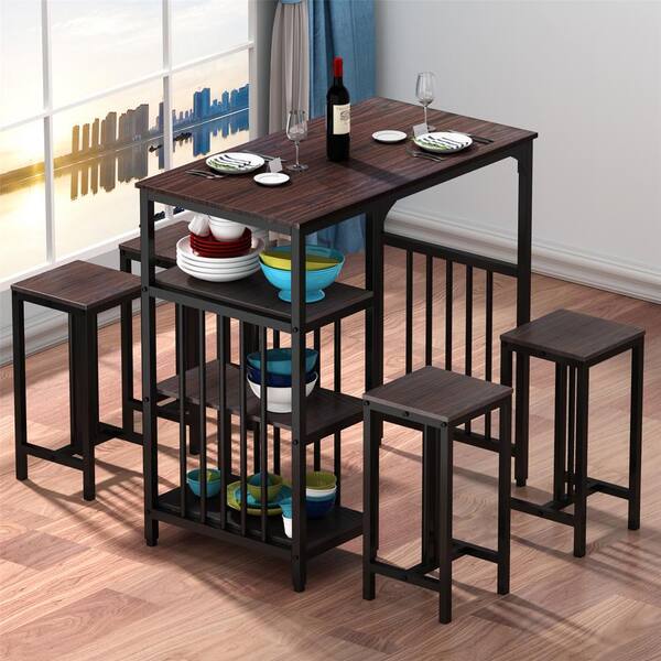 3 piece counter height dining set with storage