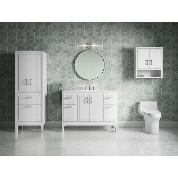 KOHLER Seer 48 in. W x 18 in. D x 36 in. H Single Sink Freestanding Bath Vanity in White with Quartz Top