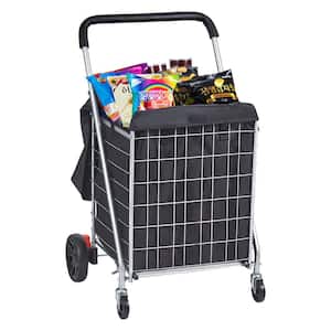 Folding Shopping Cart 200 lbs. Maximum Load Capacity Grocery Utility Cart with Rolling Swivel Wheels and Bag