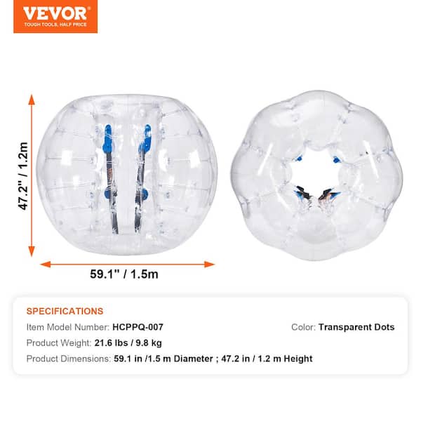 VEVOR Inflatable Bumper Ball 1-Pack 5 ft. /1.5M Body Sumo