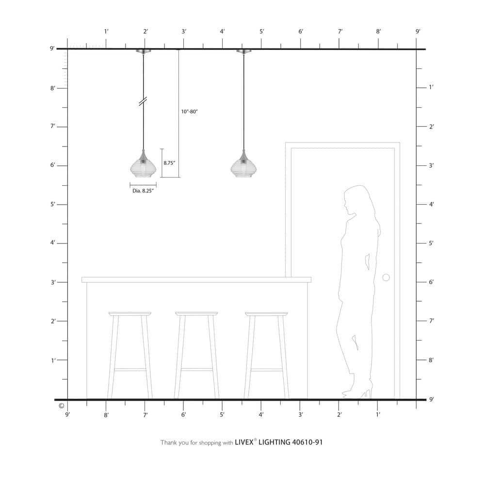 Sleek Brushed Nickel Mini Pendant with Clear Globe Shade