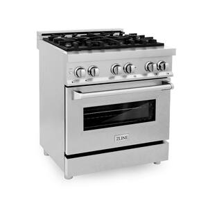 30" 4.0 cu. ft. Dual Fuel Range with Gas Stove and Electric Oven in Stainless Steel and DuraSnow Door (RA-SN-30)