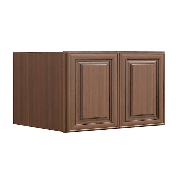 Hausvita 36 in. W x 24 in. D x 24 in. H in Cameo Scotch Plywood Ready to Assemble Kitchen Wall Cabinets with 2 Doors