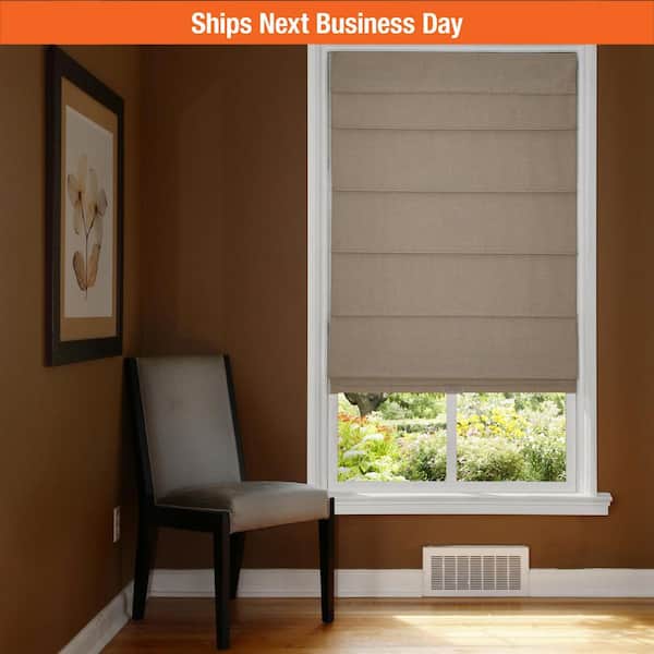 Cordless Blackout Fabric Roman Shade 30X64 Linen