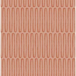 Lars Coral Retro Wave Paper Glossy Non-Pasted Wallpaper Roll