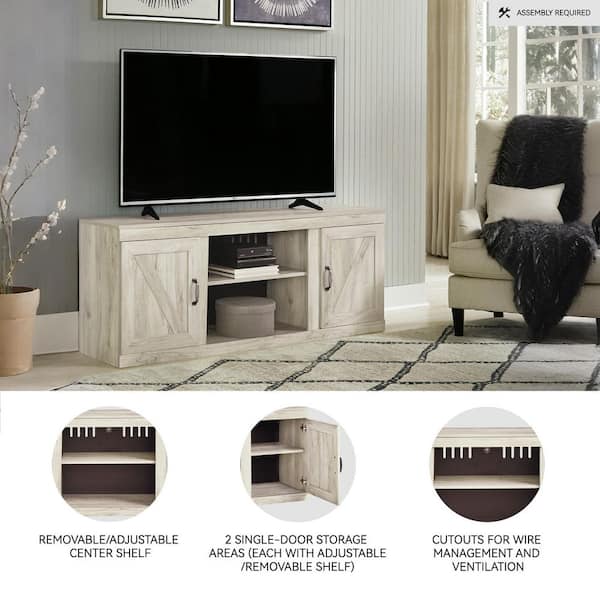 Signature DESIGN BY ASHLEY Bellaby White TV Stand Fits TV's up to
