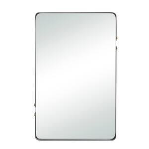 Litton Lane 40 in. x 32 in. Rectangle Framed Brown Wall Mirror 041061 ...