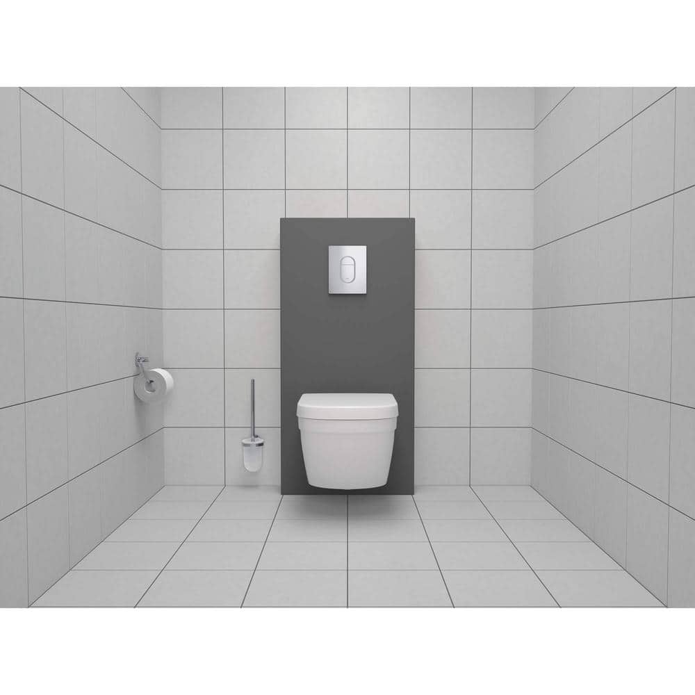 Chrome Wall Mounted Toilet Brush and Holder Set