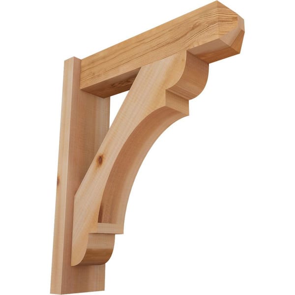 Ekena Millwork 6 in. x 24 in. x 20 in. Western Red Cedar Olympic Craftsman Smooth Outlooker