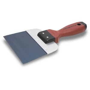 6 in. x 3 in. Blue Steel Tape Knife with DuraSoft Handle