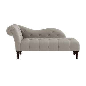 Verona Brown Button Tufted Upholstered Chaise