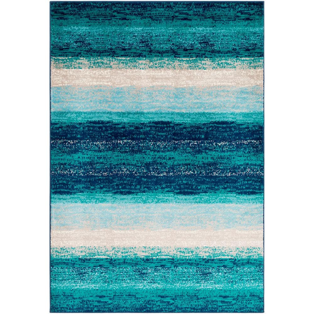 Toulouse Solid Color Machine Tufted Polyester Indoor / Outdoor Area Rug in Indigo Blue Set Eider & Ivory Rug Size: Rectangle 2' x 4