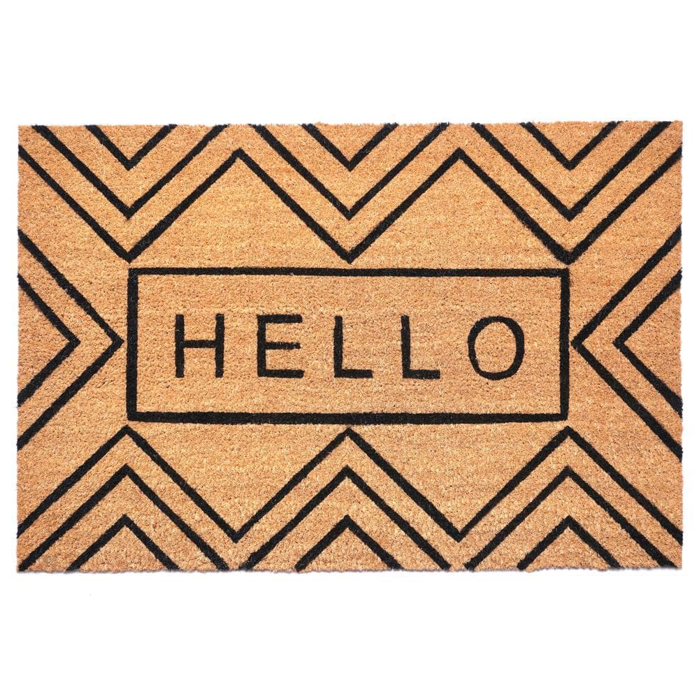 Northlight Natural Coir hello Outdoor Rectangular Doormat 18 X