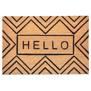 Chevron Hello Doormat 30" x 48"