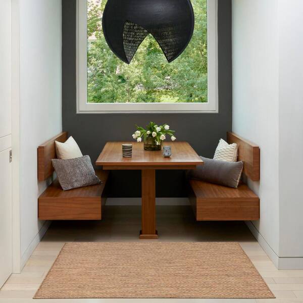 Horizon Indoor/Outdoor Natural 3 ft. x 5 ft. Geometric Contemporary Area Rug